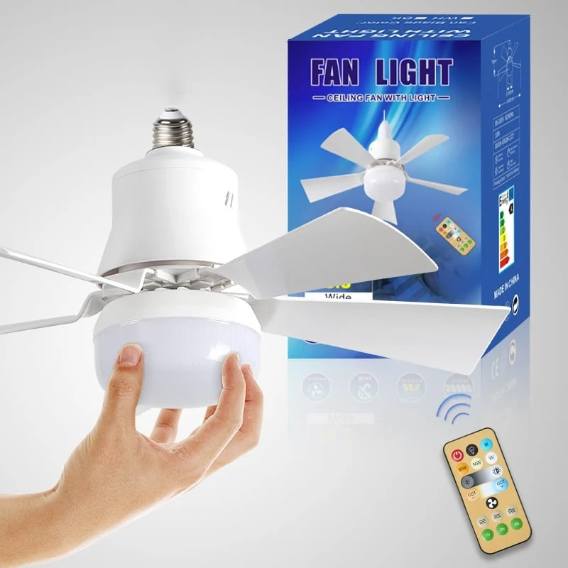 Skanto | 2-in-1 TRAGBARER DECKENVENTILATOR & LICHT mit Fernbedienung