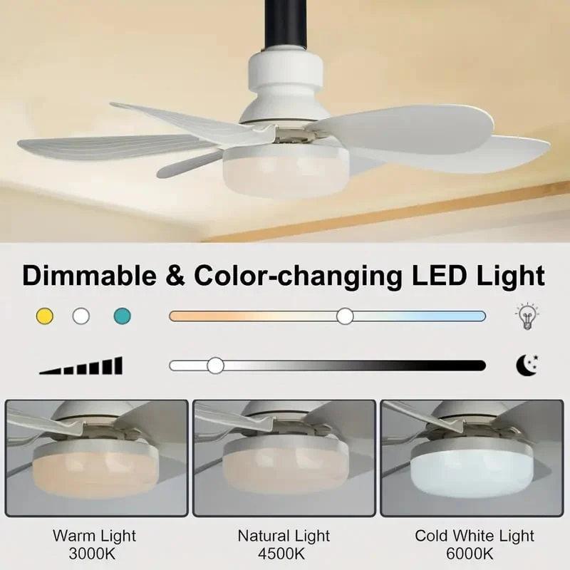 Skanto | 2-in-1 TRAGBARER DECKENVENTILATOR & LICHT mit Fernbedienung
