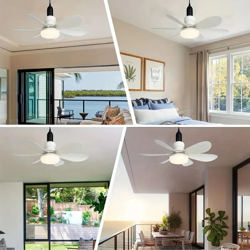 Skanto | 2-in-1 TRAGBARER DECKENVENTILATOR & LICHT mit Fernbedienung