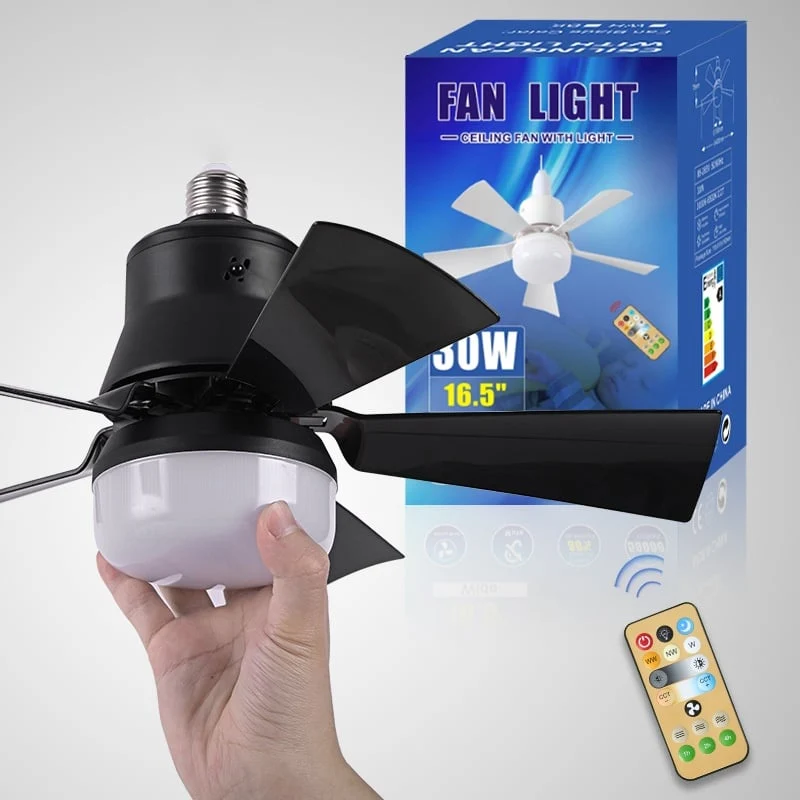 Skanto | 2-in-1 TRAGBARER DECKENVENTILATOR & LICHT mit Fernbedienung