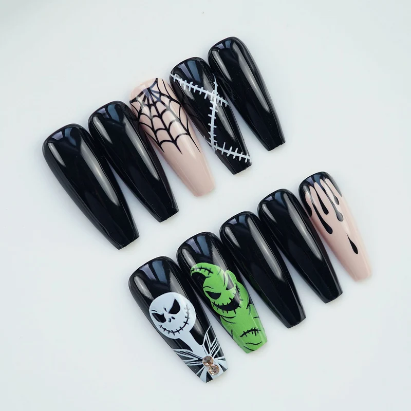 Themen-Halloween-Press-On-Nagelkunst-Set Karnz