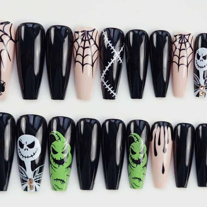 Themen-Halloween-Press-On-Nagelkunst-Set Karnz