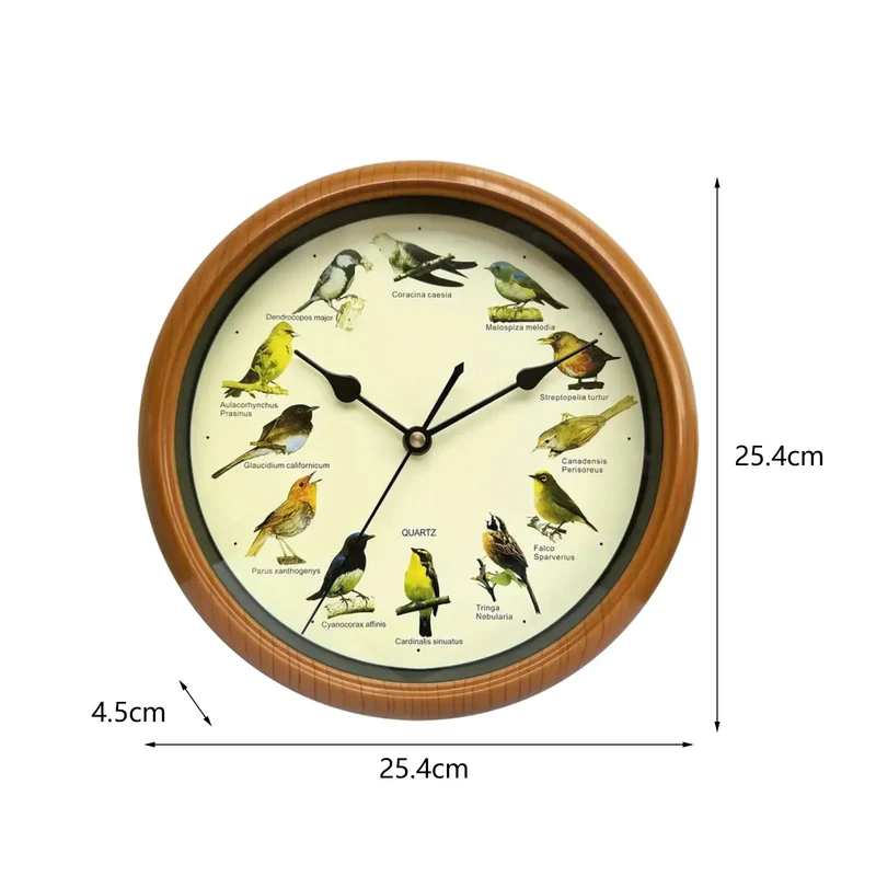 BirdSong Clock – 10-Zoll-Wanduhr für stilvolle Interieurs Skanto