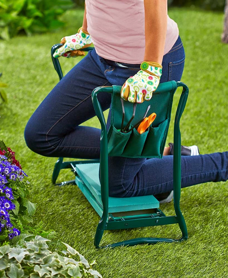 Gartenknieschemel – Gepolsterter Garten-Sitzknieschemel mit Griffen Skanto