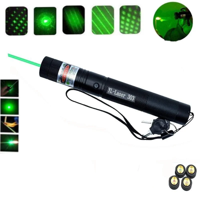 Hochleistungs-Laserpointer 303 | Leistungsstarker grüner Strahl für große Entfernungen | Skanto