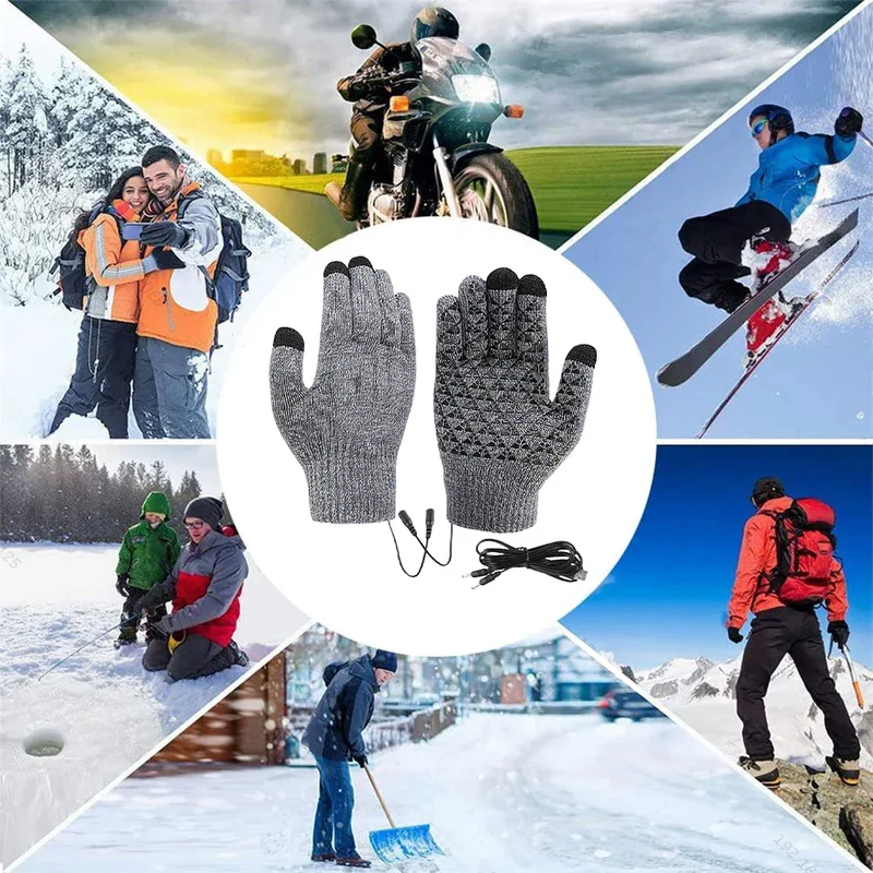 Skanto | FROSTIQ Beheizte Handschuhe | USB-Ladefunktion | Touchscreen & Griffig | Thermohandschuhe für Winter, Outdoor & Radfahren