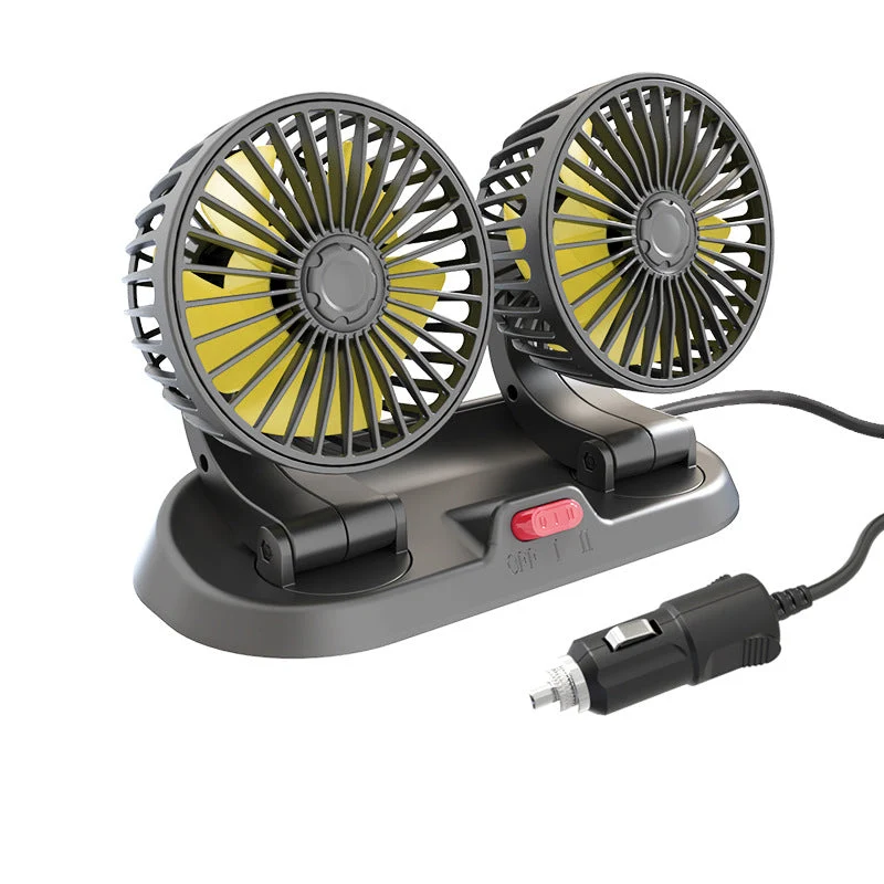 Mini-Schwenkventilator mit Doppelkopf für das Auto | Skanto