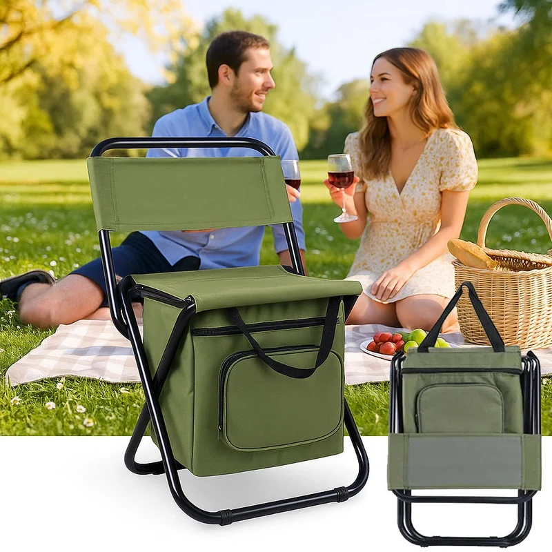 Skanto | Coolcamp Chair – Faltbarer Outdoor-Stuhl mit integrierter Kühlbox und Stauraum