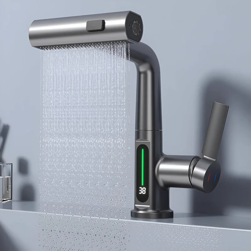 Skanto | Verstellbarer Küchenarmatur mit Temperaturanzeige