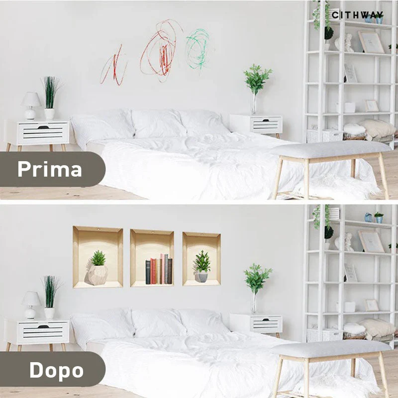 Skanto | Selbstklebende 3D-Pflanzen-Wandsticker