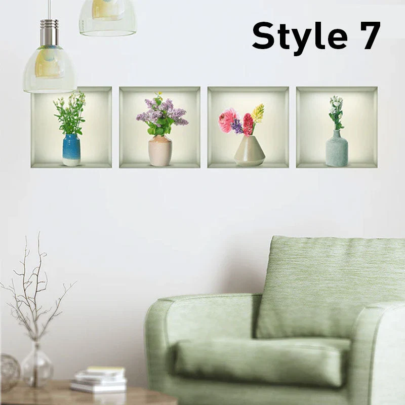 Skanto | Selbstklebende 3D-Pflanzen-Wandsticker