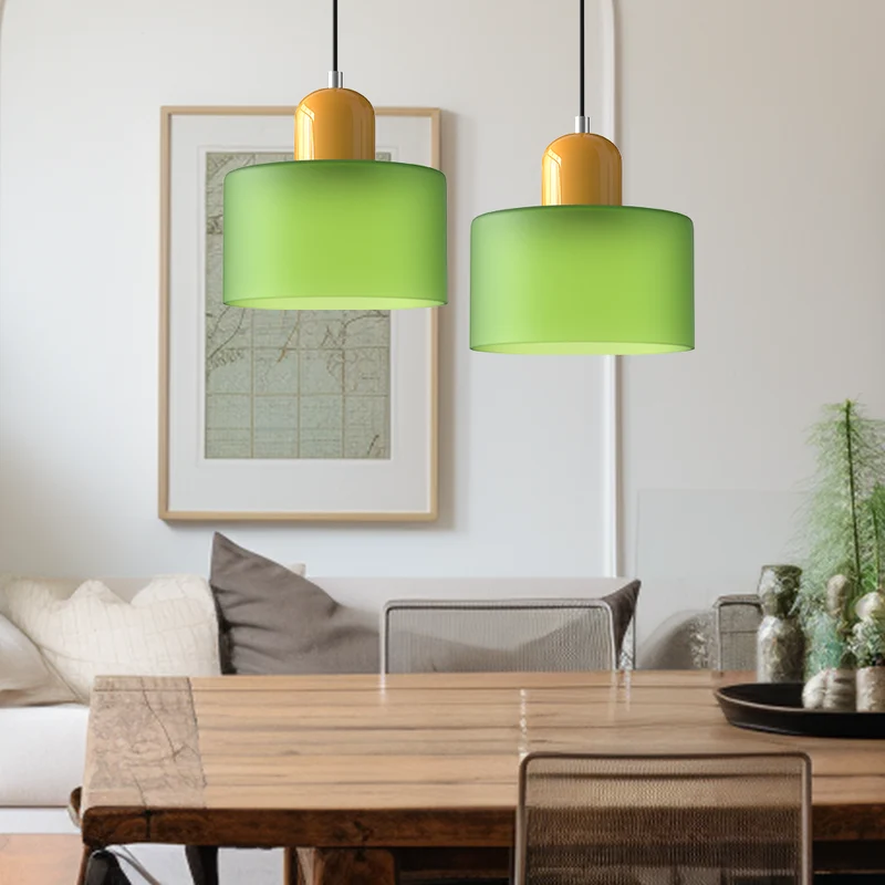Skanto | Moderne Lampe mit farbigem Glas und geometrischer Form