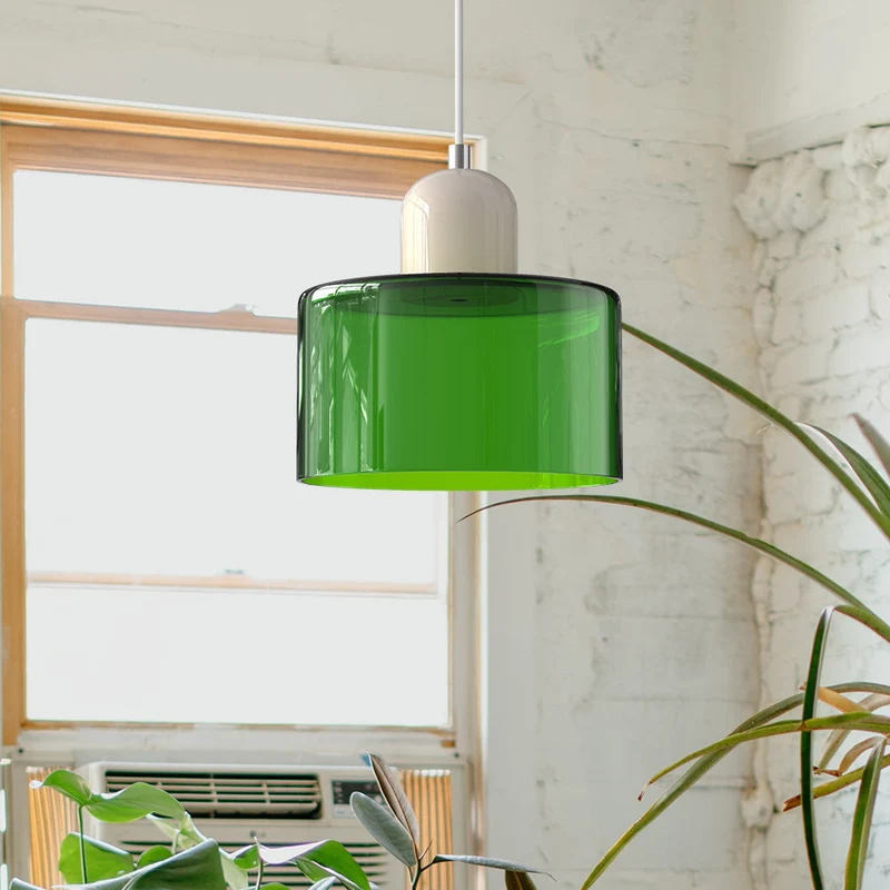 Skanto | Moderne Lampe mit farbigem Glas und geometrischer Form