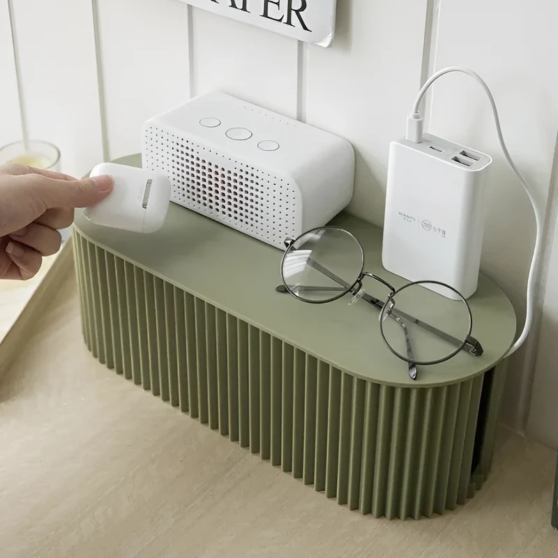Skanto | Kabel-Organizer-Box mit Deckel – Macaron-Farben