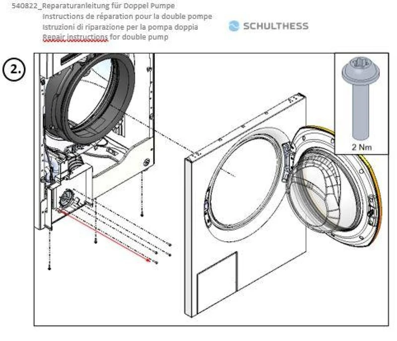 Doppel-Ablaufpumpe für Waschmaschinen mit cleanJet