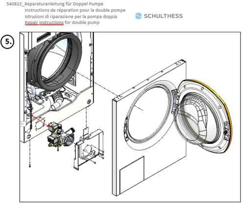 Doppel-Ablaufpumpe für Waschmaschinen mit cleanJet