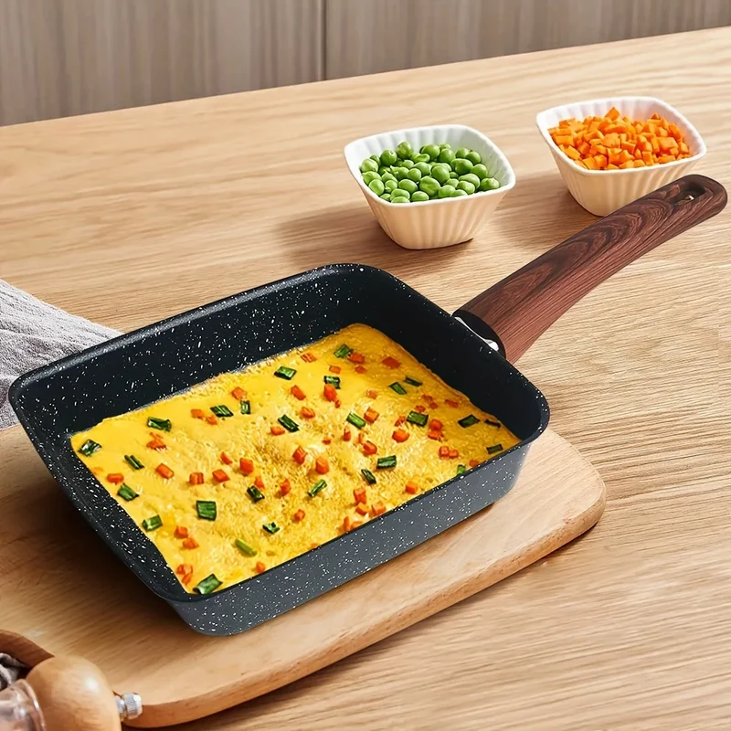 Antihaft-Quadratpfanne zum Kochen von Eierrollen | Skanto