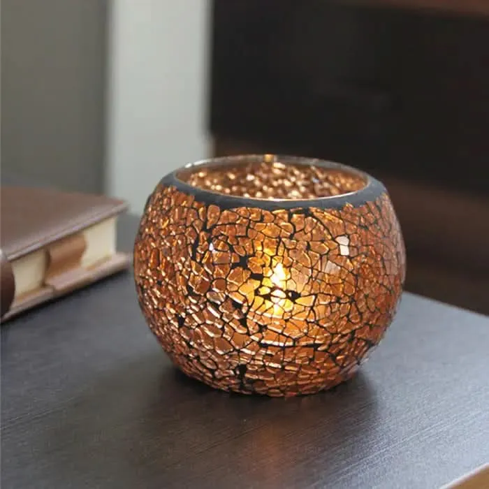 Skanto | Mosaik-Glas-Kerzenhalter für Wohnkultur