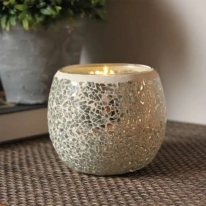 Skanto | Mosaik-Glas-Kerzenhalter für Wohnkultur