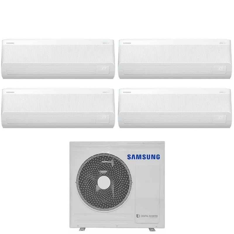 Climatiseur quadri-split inverter Samsung WINDFREE AVANT série S2 7+7+7+7 avec AJ080TXJ4KG R-32 Wi-Fi intégré 7000+7000+7000+7000