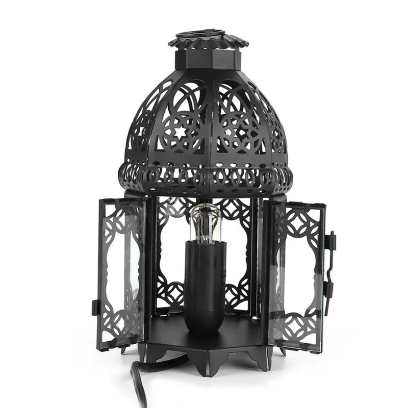 Skanto | Vintage-Tischlampe aus Eisen mit Salzstein