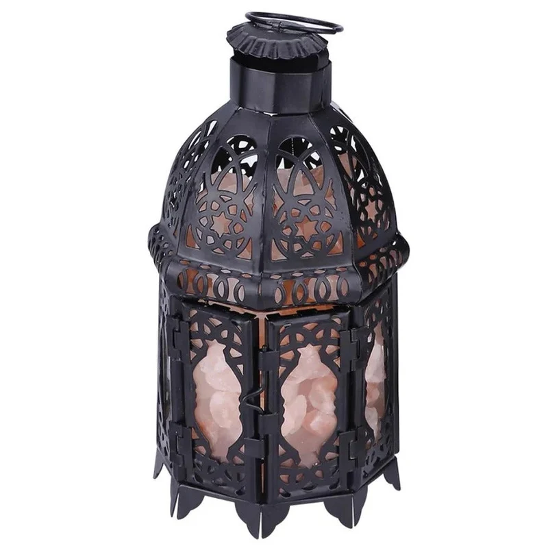 Skanto | Vintage-Tischlampe aus Eisen mit Salzstein
