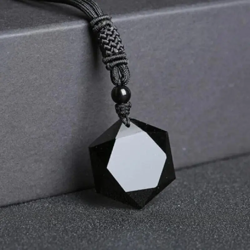 Skanto | Energetischer Schutz Obsidian-Stein-Halskette