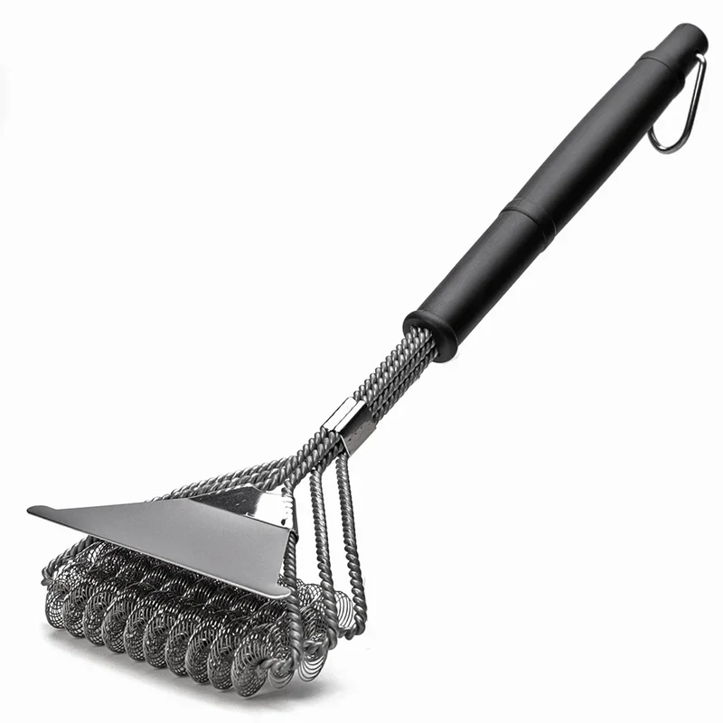 Rostbeständige Edelstahl-Grillbürste ohne Borsten | Skanto