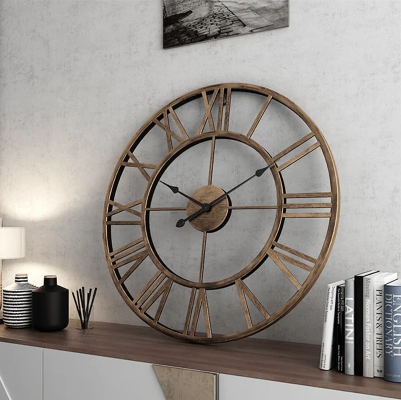 Skanto | Skelett-Wanduhr aus Schmiedeeisen mit leisem Uhrwerk