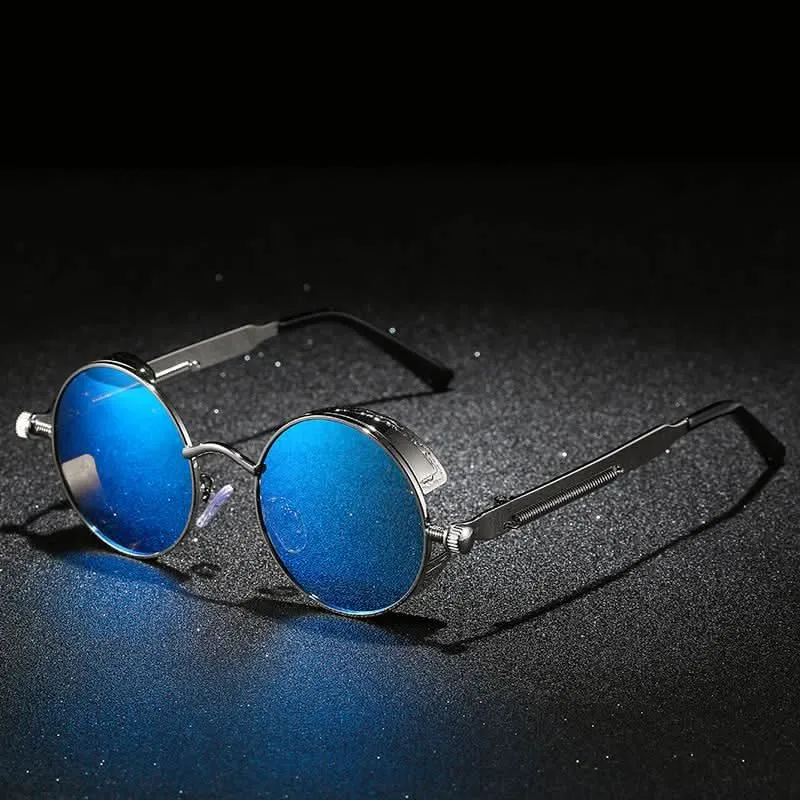 Skanto | Vintage Runde Steampunk Sonnenbrille Polaroid UV400