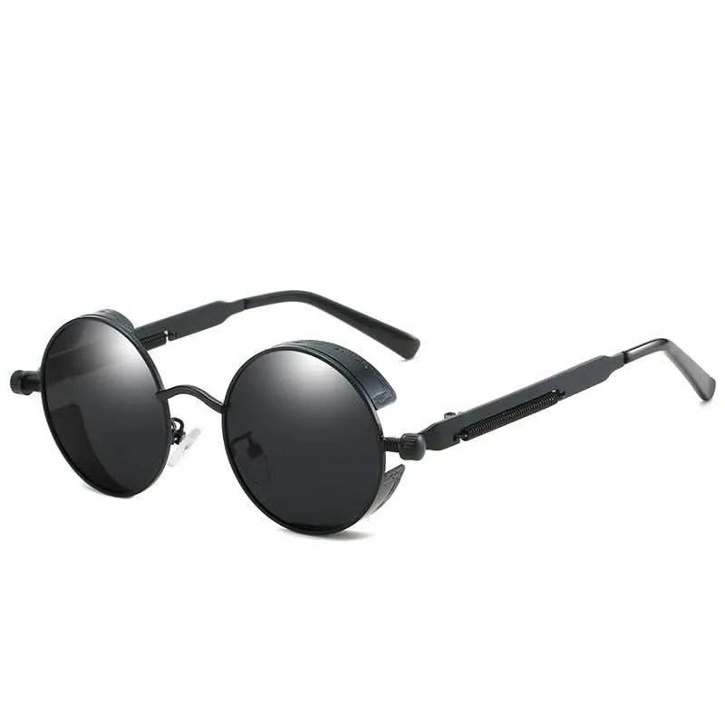 Skanto | Vintage Runde Steampunk Sonnenbrille Polaroid UV400