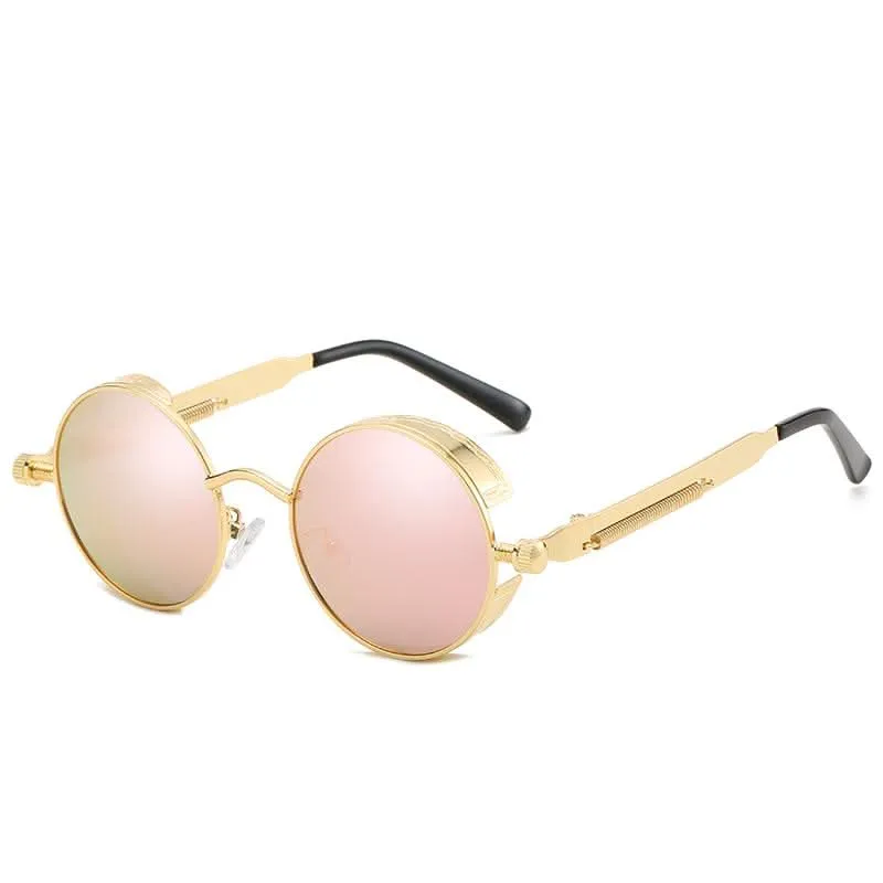 Skanto | Vintage Runde Steampunk Sonnenbrille Polaroid UV400