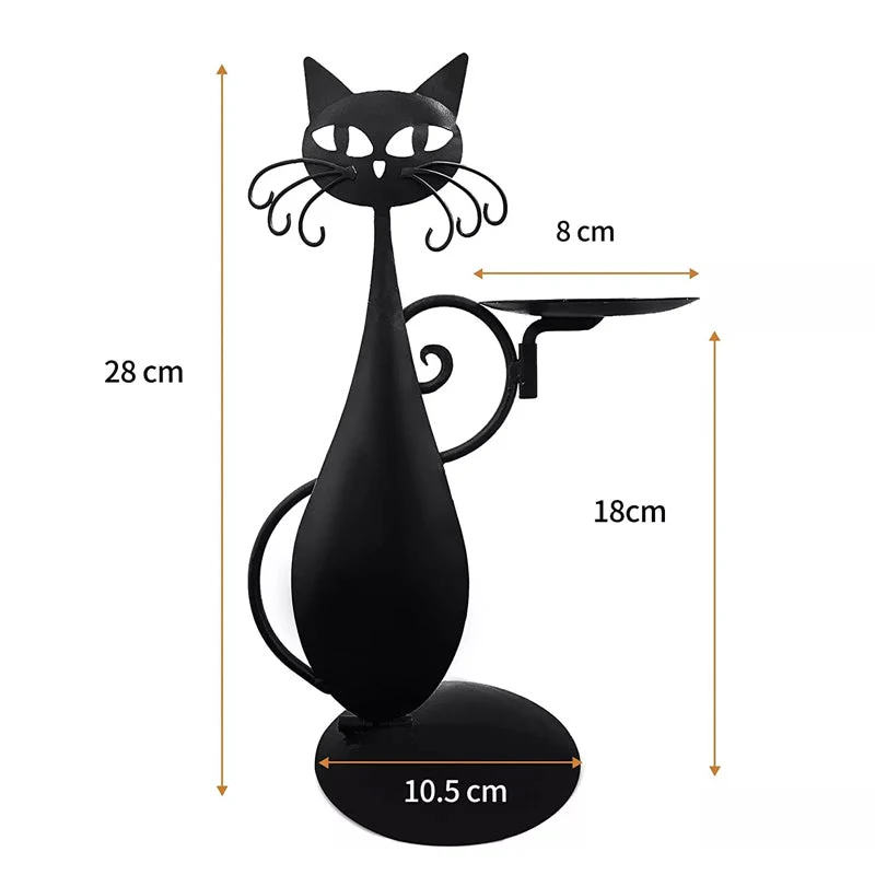 Kerzenhalter Schwarze Katze | Skanto
