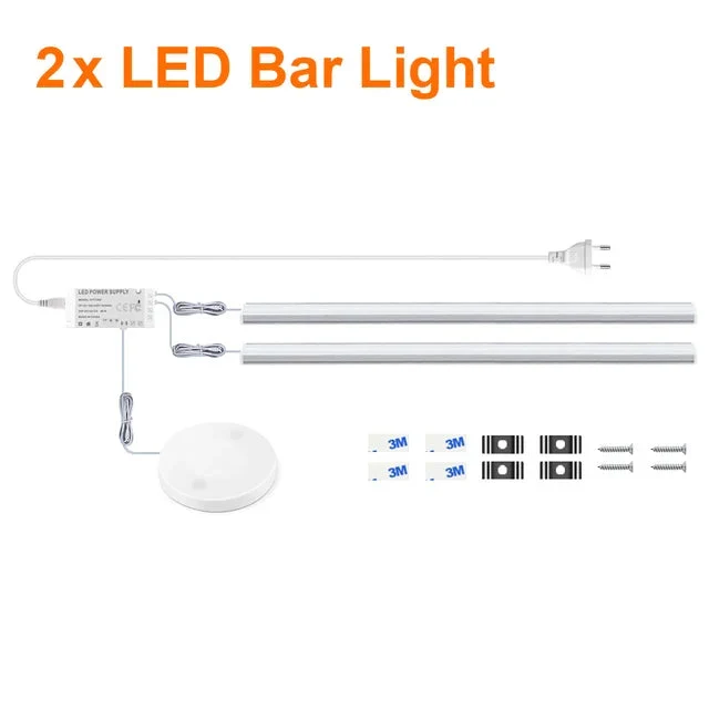 Bewegungssensor LED-Licht Kabellose Lichtleiste aus Holz und Aluminium | Skanto