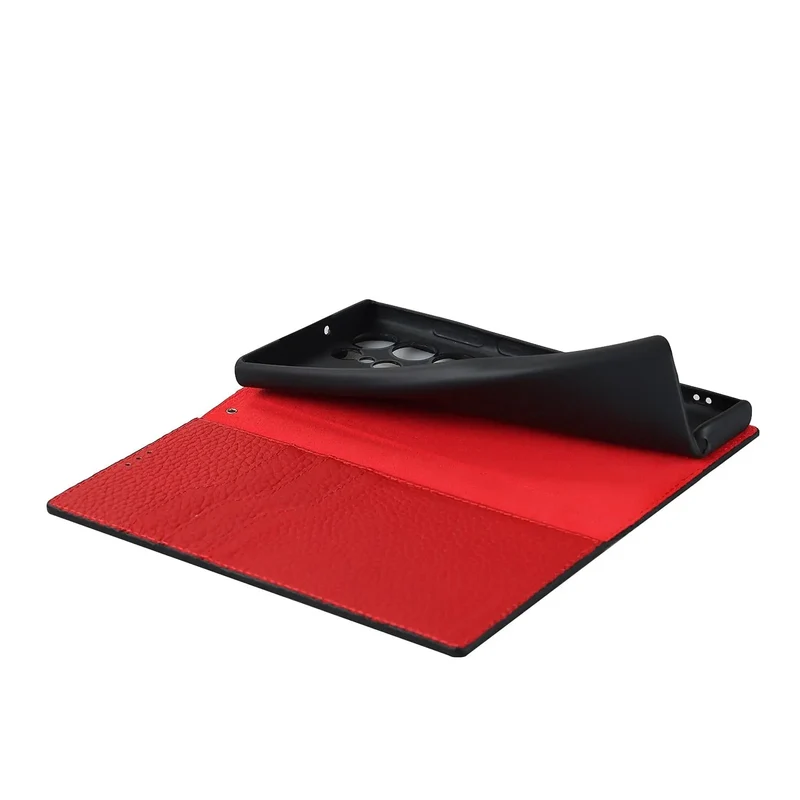 Echtleder-Brieftaschenhülle für Samsung Galaxy S23 Ultra Skanto