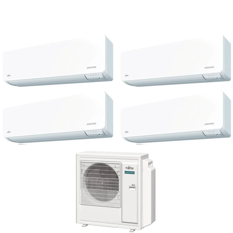 Climatiseur quadri-split inverter Fujitsu série KG AIRSTAGE 9+9+12+14 avec AOEG30KBTA4 R-32 Wi-Fi intégré 9000+9000+12000+14000