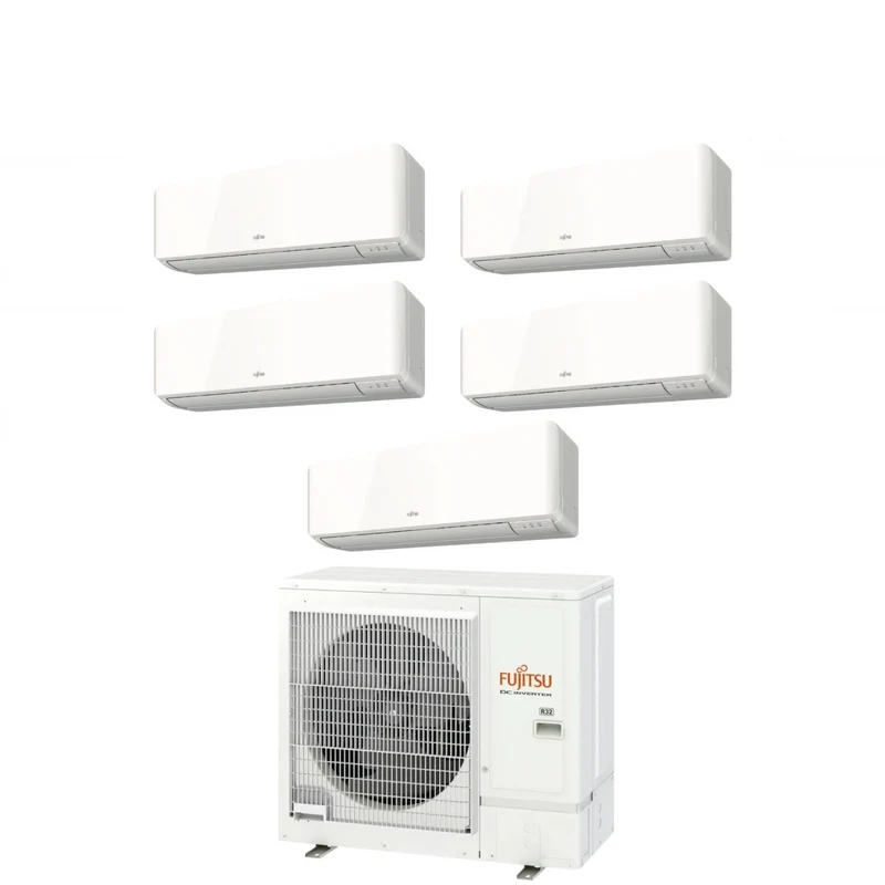 Climatiseur penta-split Fujitsu inverter série KM AIRSTAGE 9+9+12+12+12 avec AOEG36KBTA5 R-32 Wi-Fi intégré 9000+9000+12000+12000+12000