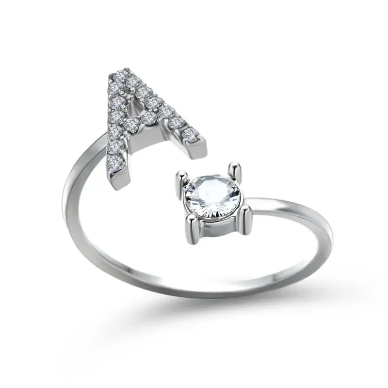 Skanto | Verstellbarer zarter Diamant-Initialenring