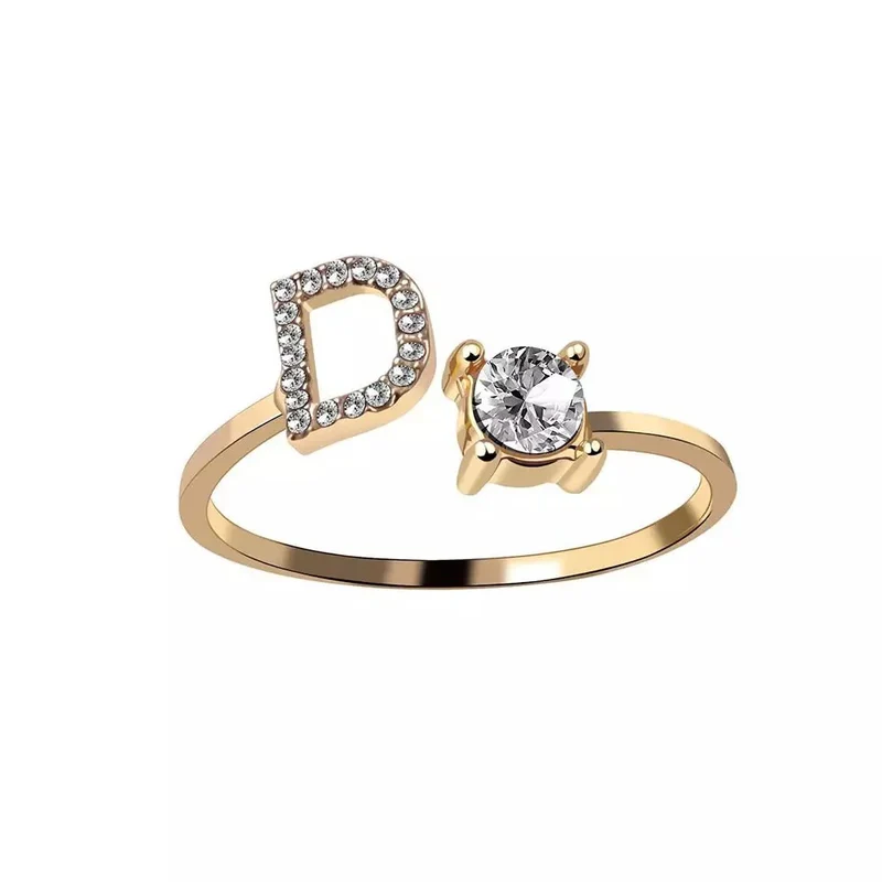 Skanto | Verstellbarer zarter Diamant-Initialenring