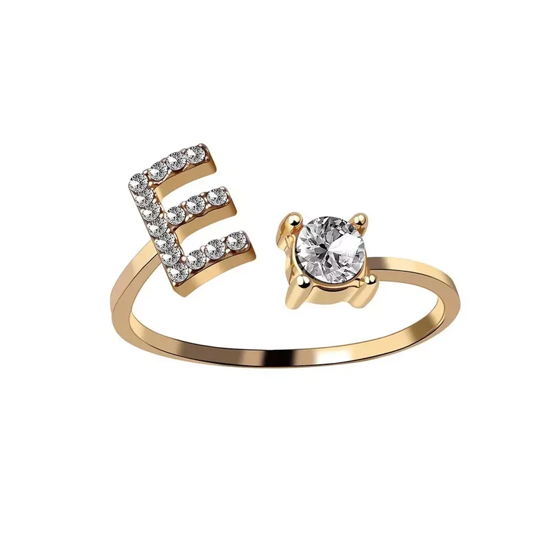 Skanto | Verstellbarer zarter Diamant-Initialenring
