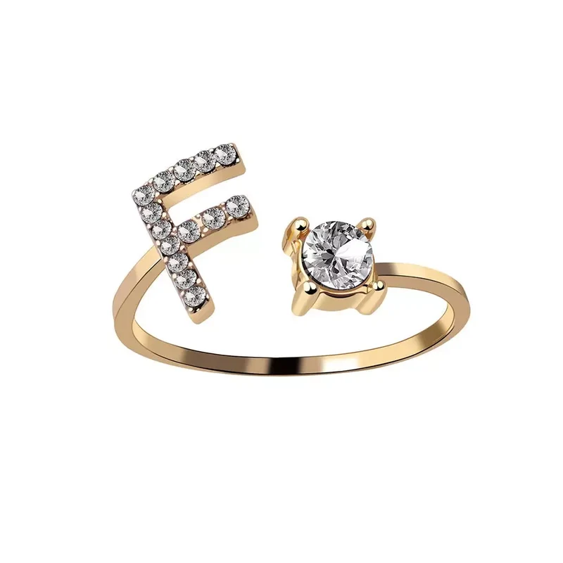 Skanto | Verstellbarer zarter Diamant-Initialenring