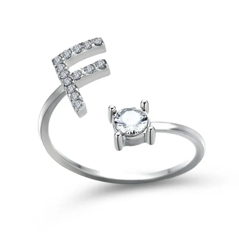Skanto | Verstellbarer zarter Diamant-Initialenring