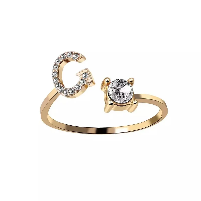 Skanto | Verstellbarer zarter Diamant-Initialenring
