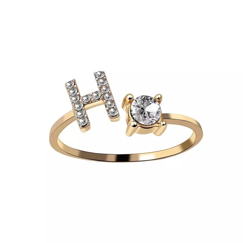 Skanto | Verstellbarer zarter Diamant-Initialenring