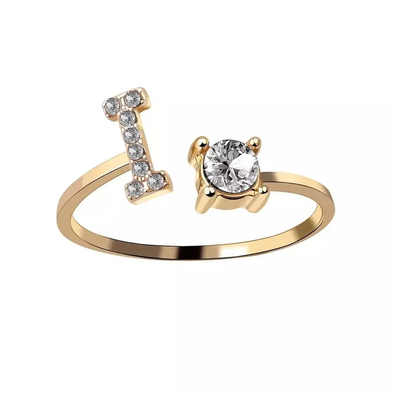 Skanto | Verstellbarer zarter Diamant-Initialenring