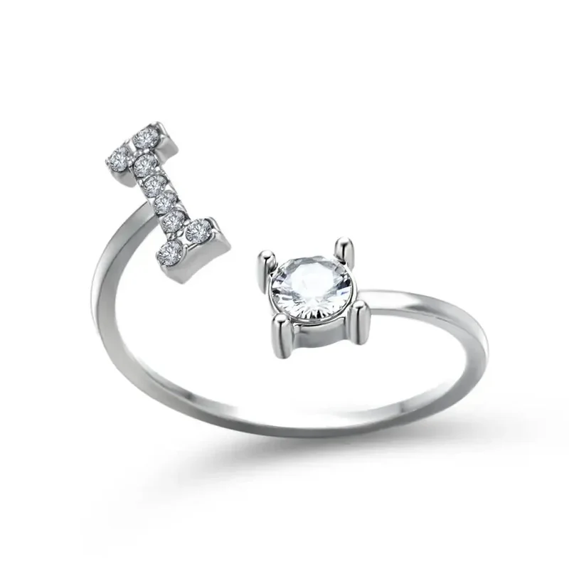 Skanto | Verstellbarer zarter Diamant-Initialenring