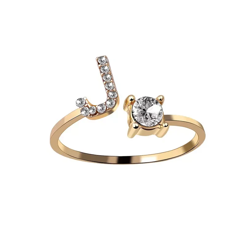 Skanto | Verstellbarer zarter Diamant-Initialenring