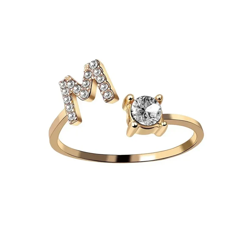 Skanto | Verstellbarer zarter Diamant-Initialenring