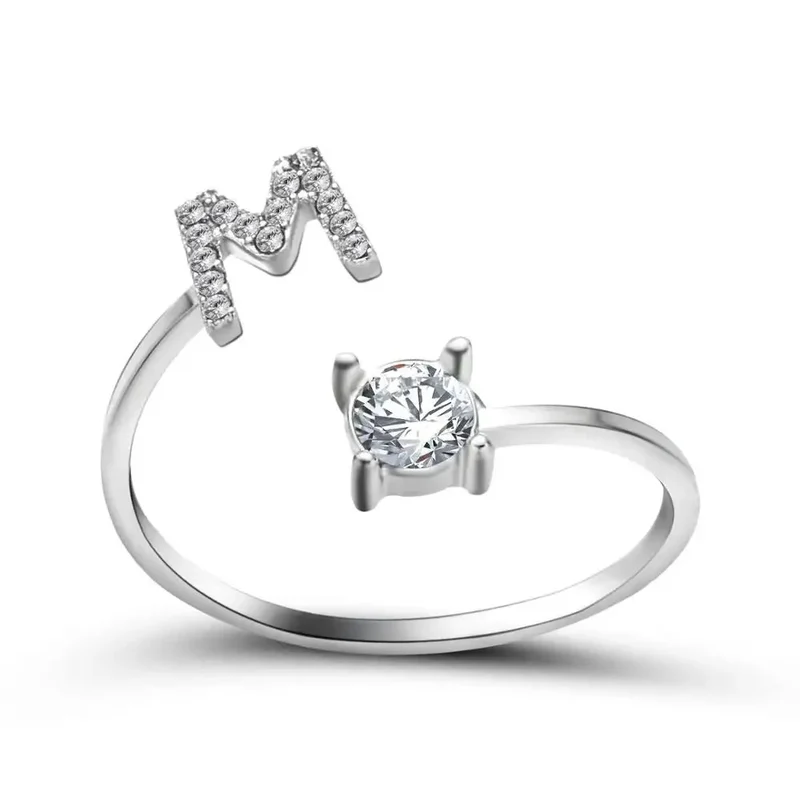 Skanto | Verstellbarer zarter Diamant-Initialenring