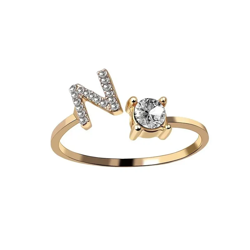 Skanto | Verstellbarer zarter Diamant-Initialenring